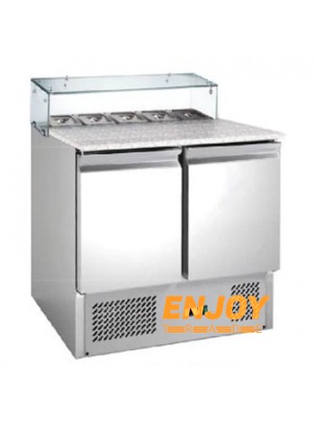 Саладетта с гранитной поверхностью и стеклом Hurakan HKN-GXSD2GN-GC